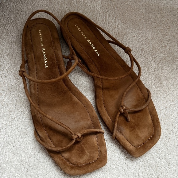 Loeffler Randall Eleanor cacao suede strappy sandal - Picture 3 of 7